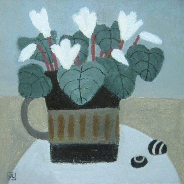 Cyclamen& Stripy Stones