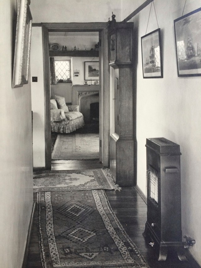 This is looking down the hall from the kitchen towards the drawing room
